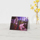 Black Cat Moon Mystery Lady Kaart Creationarts (Gele Bloem)