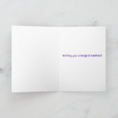 Black Cat Moon Samhain Blessings Wenskaart Kaart (Binnen)