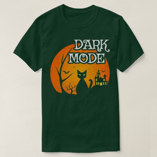 Black Cat Moon - Spooky Scene - Halloween - Funny T-shirt (Design voorkant)