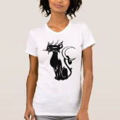 BLACK CAT MOON T SHIRT (Voorkant)