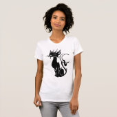 BLACK CAT MOON T SHIRT (Voorkant volledig)