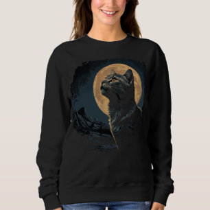 Black Cat Moon Trui