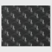 Black Cat Moonlight Silhouette Cadeaupapier (Vlak)
