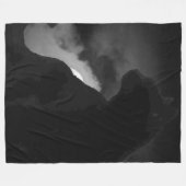 Black Cat Moonlight Silhouette Fleece Deken (Voorkant (Horizontaal))