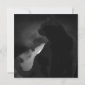 Black Cat Moonlight Silhouette Kaart (Voorkant)