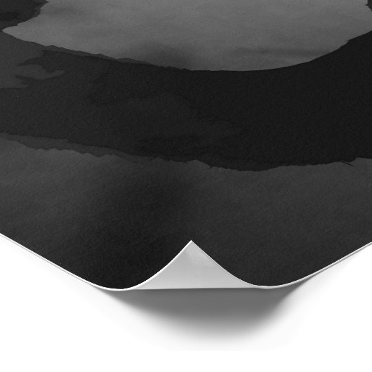 Black Cat Moonlight Silhouette Poster (Hoek)