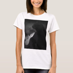 Black Cat Moonlight Silhouette T-shirt