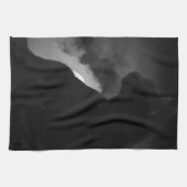 Black Cat Moonlight Silhouette Theedoek (Horizontaal)