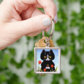 Black Cat Mouse Tulip Sleutelhanger van Creationar (Hand)