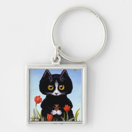 Black Cat Mouse Tulip Sleutelhanger van Creationar (Voorkant)