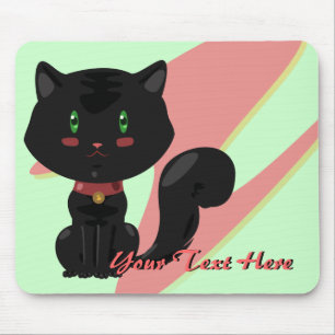 Black Cat Mousepad Muismat