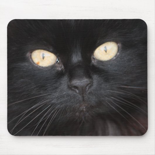 Black Cat Mousepad Muismat (Voorkant)