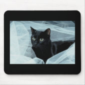 Black Cat Mousepad Muismat (Voorkant)
