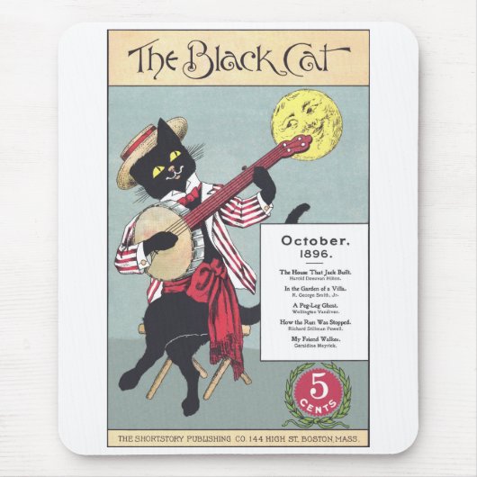 Black Cat Mousepad Muismat (Voorkant)