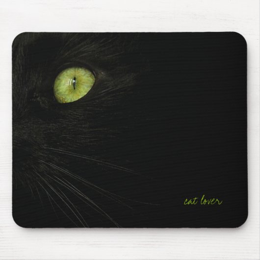 Black Cat mousepad Muismat (Voorkant)