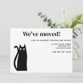 Black Cat Moving Nieuw Huis Aankondiging (Staand voorkant)