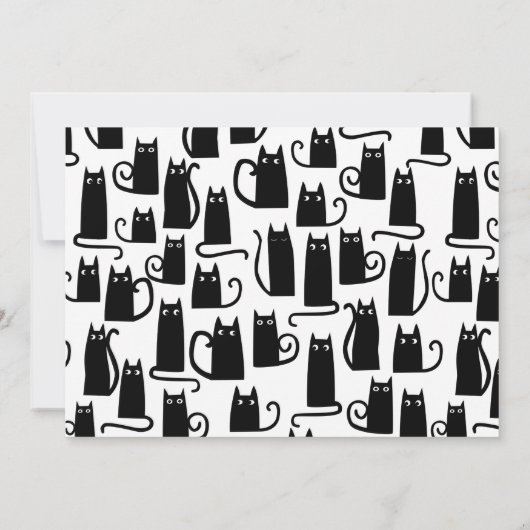 Black Cat Moving Nieuw Huis Aankondiging (Achterkant)