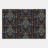 Black Cat Mozaïek Glas in lood Inpakpapier Vel (Voorkant 3)