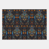 Black Cat Mozaïek Glas in lood Inpakpapier Vel (Voorkant 3)