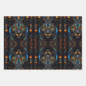 Black Cat Mozaïek Glas in lood Inpakpapier Vel (Voorkant 2)