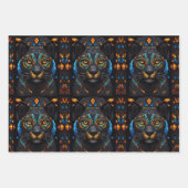 Black Cat Mozaïek Glas in lood Inpakpapier Vel (Voorkant)