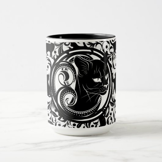Black Cat Mug Mok (Midden)
