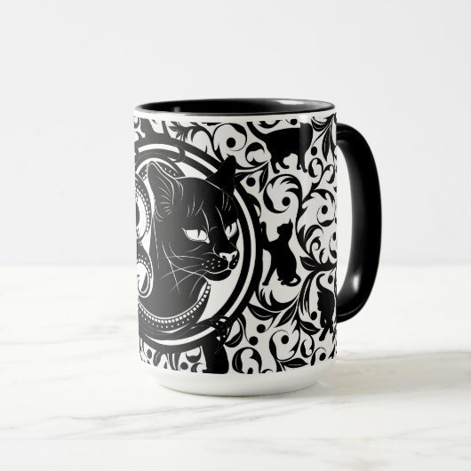 Black Cat Mug Mok (Voorkant rechts)