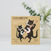  Black Cat Music met Banjo Invitation (Staand voorkant)