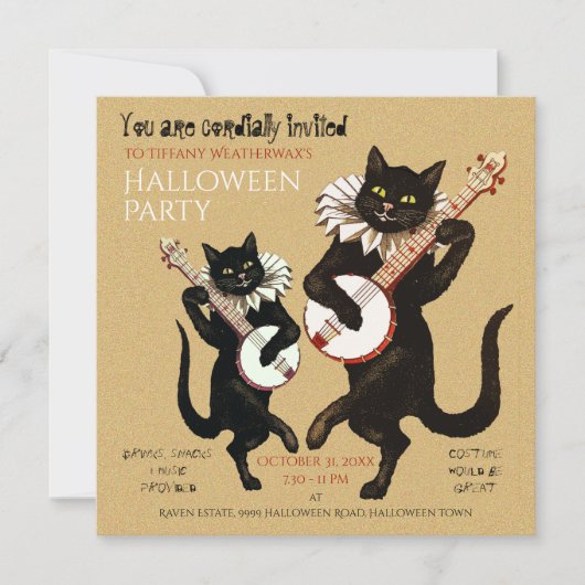  Black Cat Music met Banjo Invitation (Voorkant)