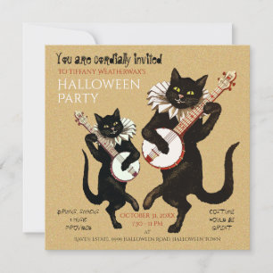  Black Cat Music met Banjo Invitation