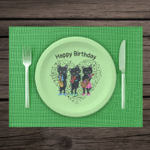 Black Cat Muzikanten Instrumenten Muzieknoot Hart