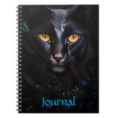 Black Cat Mystieke Stijl Art Journal Notitieboek (Voorkant)