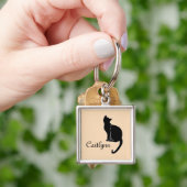 Black Cat Name Sleutelhanger (Hand)