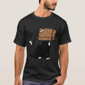 Black Cat Needs Fish T-shirt (Voorkant)
