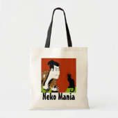 Black Cat Neko Mania Tote Bag (Voorkant)