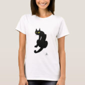 BLACK CAT NINJA HALLOWEEN PARTIJ T-SHIRT (Voorkant)