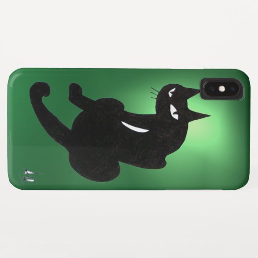 BLACK CAT NINJA jade green Case-Mate iPhone Case (Achterkant (horizontaal))