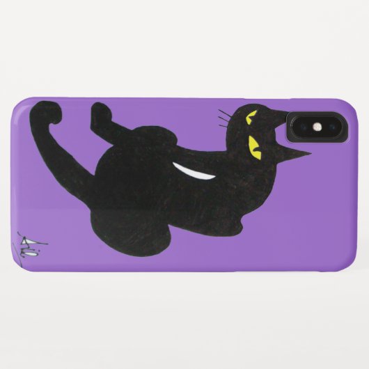 BLACK CAT NINJA Paars Case-Mate iPhone Case (Achterkant (horizontaal))