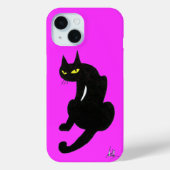 BLACK CAT NINJA Pink Fuchsia Case-Mate iPhone Case (Achterkant)