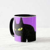 BLACK CAT NINJA Ultra Violet Paars Mok (Voorkant links)
