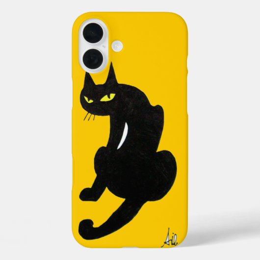 BLACK CAT NINJA Vibrant Yellow Case-Mate iPhone Case (Achterkant)
