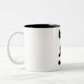 BLACK CAT NINJA White Tweekleurige Koffiemok (Links)