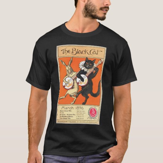 Black Cat No. 2 Mannen donkerhoes T-Shirt (Voorkant)