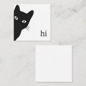 Black Cat Note Card (Blank binnenin) Notitiekaartje (Voorkant / Achterkant)