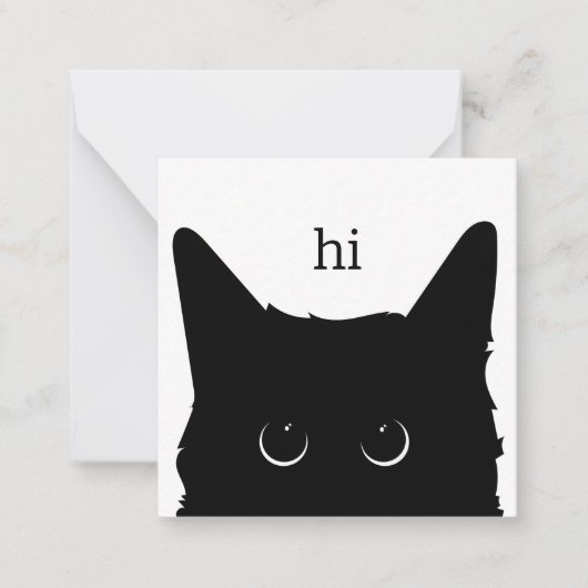 Black Cat Notecard (blanco kaart) Notitiekaartje (Voorkant)