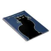Black Cat Notitieboek, speciaal aangepast katteart Notitieboek (Rechterzijde)