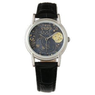 Black Cat of the Starry Skies eWatch Horloge