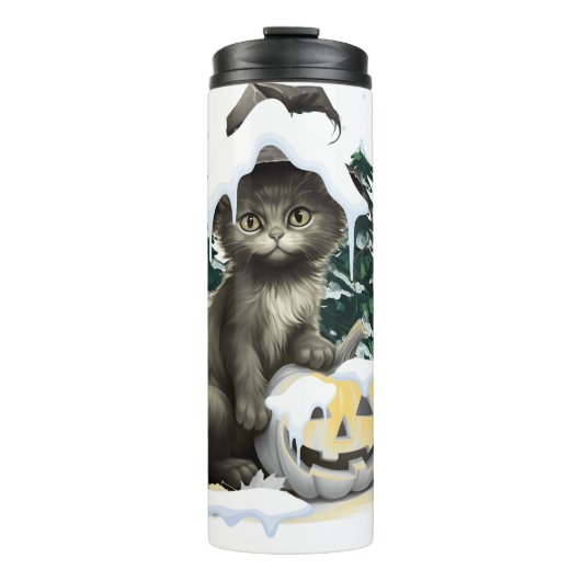 Black Cat On A Jack Thermosbeker (Voorkant)