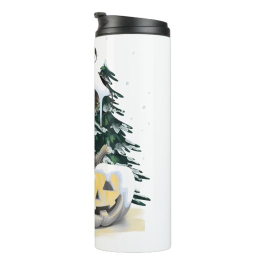 Black Cat On A Jack Thermosbeker (Geroteerd rechts)