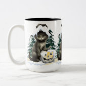 Black Cat On A Jack Tweekleurige Koffiemok (Links)